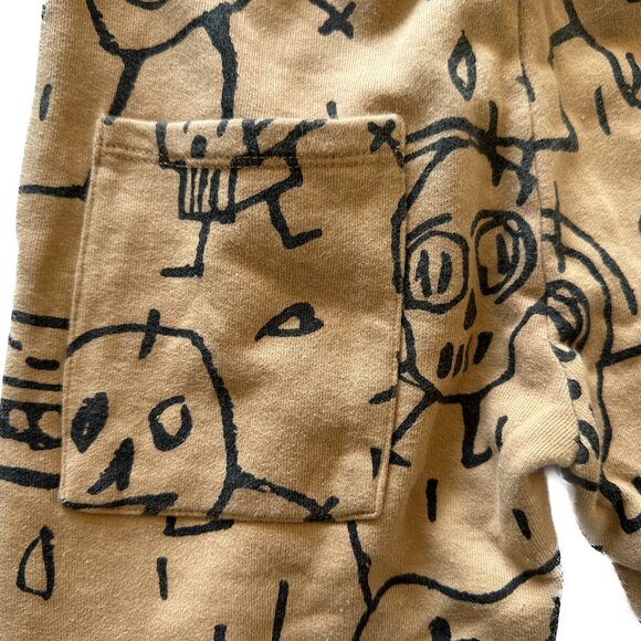 Nununu Kids Goofy Skull Print Sweatpants Joggers in Mocha size 6 7 - Picture 12 of 15